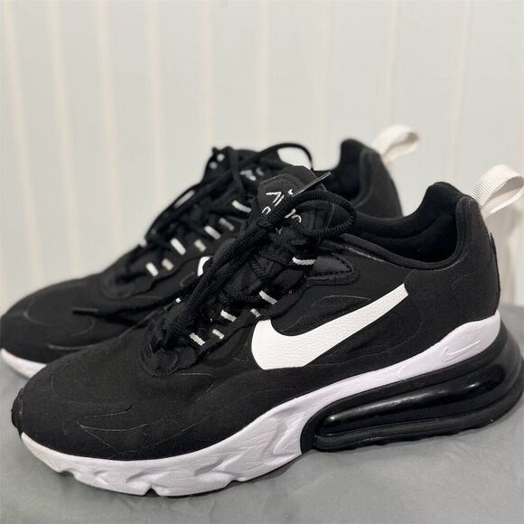 Nike Shoes - Nike Air Max 270 React Black White Sneakers Women’s 6.5 Running Shoes Active